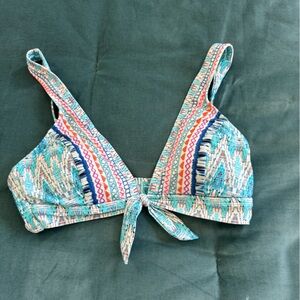 La Blanca Colorful Patterned Bikini Top size 8